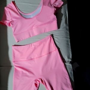 Athletic gear tank and short set